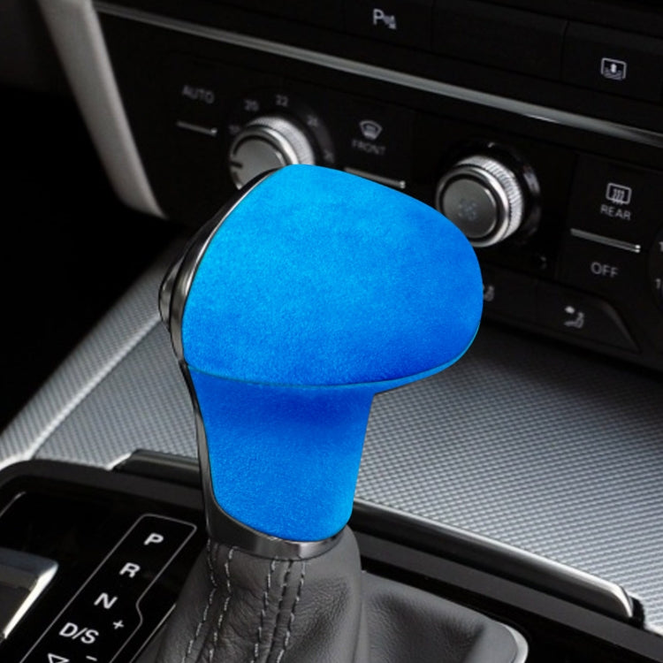 2 PCS / Set Car Suede Shift Knob Handle Cover for Audi A4/A5(2013-2016) & A6(2009-2015) & Q5(2013-2018), Suitable for Left Driving