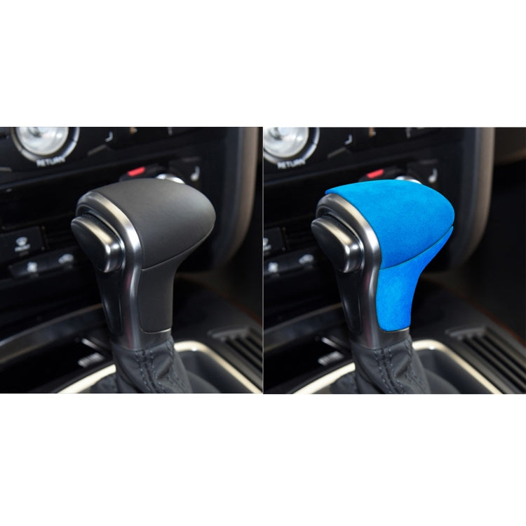 2 PCS / Set Car Suede Shift Knob Handle Cover for Audi A4/A5(2013-2016) & A6(2009-2015) & Q5(2013-2018), Suitable for Left Driving