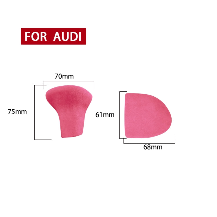 2 PCS / Set Car Suede Shift Knob Handle Cover for Audi A4/A5(2013-2016) & A6(2009-2015) & Q5(2013-2018), Suitable for Left Driving