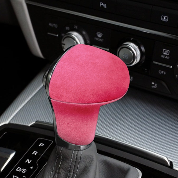 2 PCS / Set Car Suede Shift Knob Handle Cover for Audi A4/A5(2013-2016) & A6(2009-2015) & Q5(2013-2018), Suitable for Left Driving