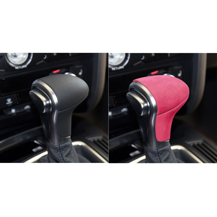 2 PCS / Set Car Suede Shift Knob Handle Cover for Audi A4/A5(2013-2016) & A6(2009-2015) & Q5(2013-2018), Suitable for Left Driving