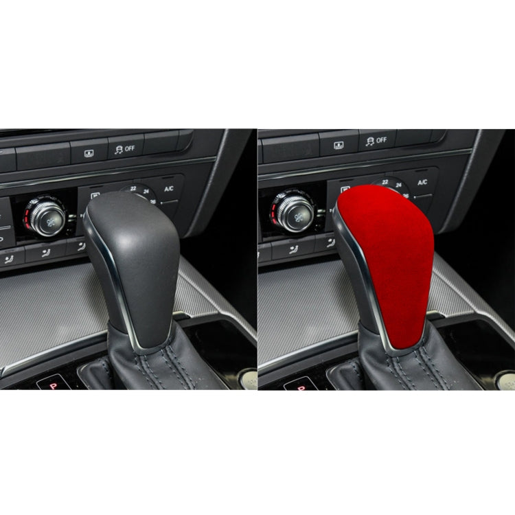 Car Suede Shift Knob Handle Cover for Audi A6 / S6 / A7(2015-2018) , Suitable for Left Driving