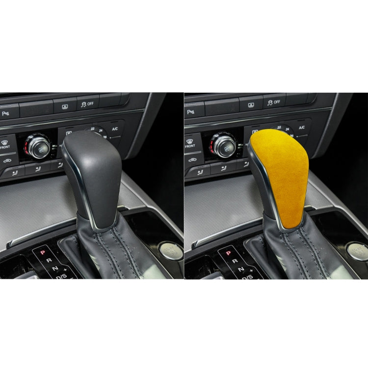 Car Suede Shift Knob Handle Cover for Audi A6 / S6 / A7(2015-2018) , Suitable for Left Driving