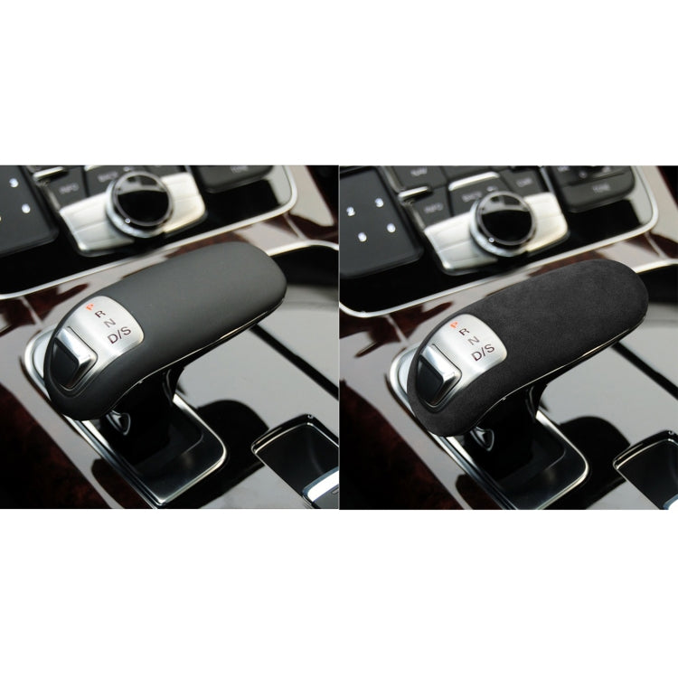 Car Suede Shift Knob Handle Cover for Audi A8(2011-2017) , Suitable for Left Driving