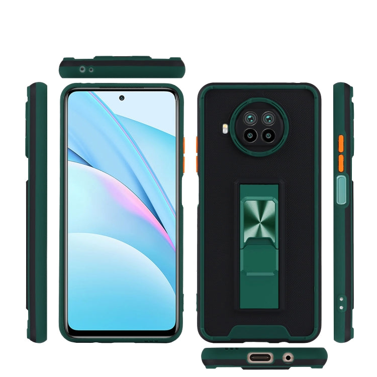 For Xiaomi Mi 10T Lite 5G Dual-color Skin Feel TPU + PC Magnetic Shockproof Case with Invisible Holder