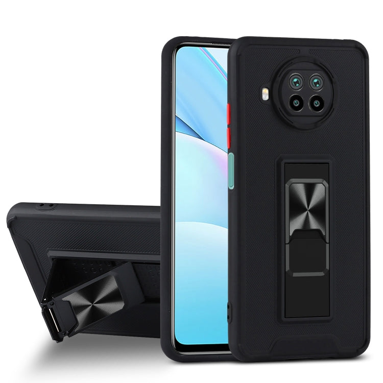 For Xiaomi Mi 10T Lite 5G Dual-color Skin Feel TPU + PC Magnetic Shockproof Case with Invisible Holder