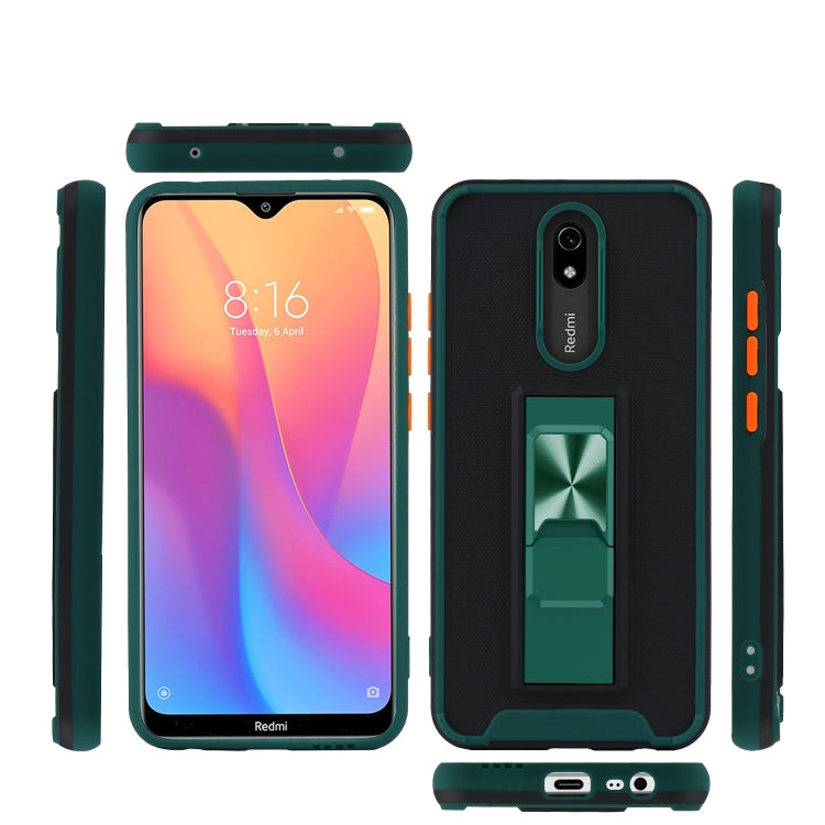 For Xiaomi Redmi 8A Dual-color Skin Feel TPU + PC Magnetic Shockproof Case with Invisible Holder