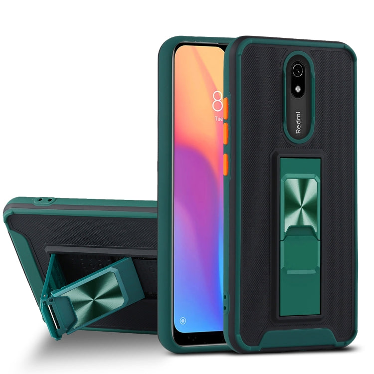 For Xiaomi Redmi 8A Dual-color Skin Feel TPU + PC Magnetic Shockproof Case with Invisible Holder