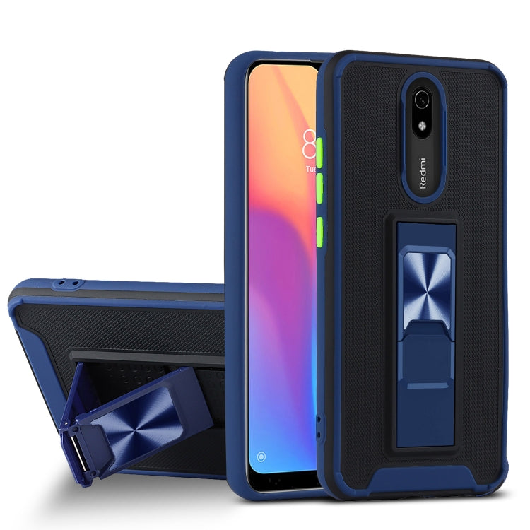 For Xiaomi Redmi 8A Dual-color Skin Feel TPU + PC Magnetic Shockproof Case with Invisible Holder