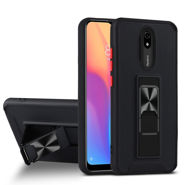 For Xiaomi Redmi 8A Dual-color Skin Feel TPU + PC Magnetic Shockproof Case with Invisible Holder