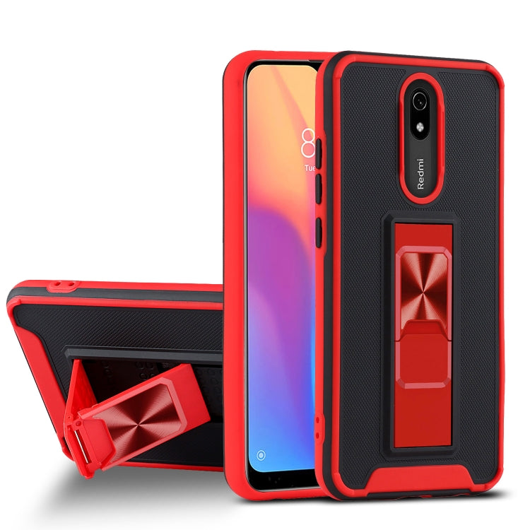For Xiaomi Redmi 8A Dual-color Skin Feel TPU + PC Magnetic Shockproof Case with Invisible Holder