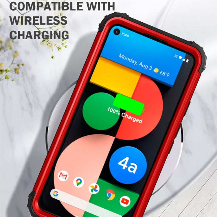 For Google Pixel 4a 5G 3 in 1 Shockproof PC + Silicone Protective Case