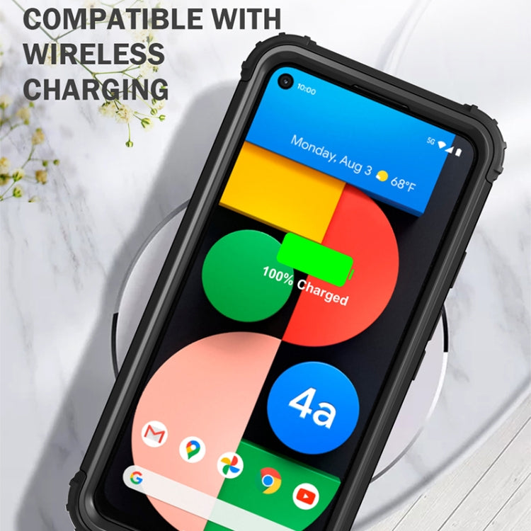 For Google Pixel 4a 5G 3 in 1 Shockproof PC + Silicone Protective Case