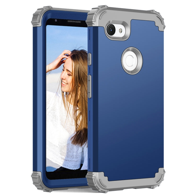 For Google Pixel 3a XL 3 in 1 Shockproof PC + Silicone Protective Case