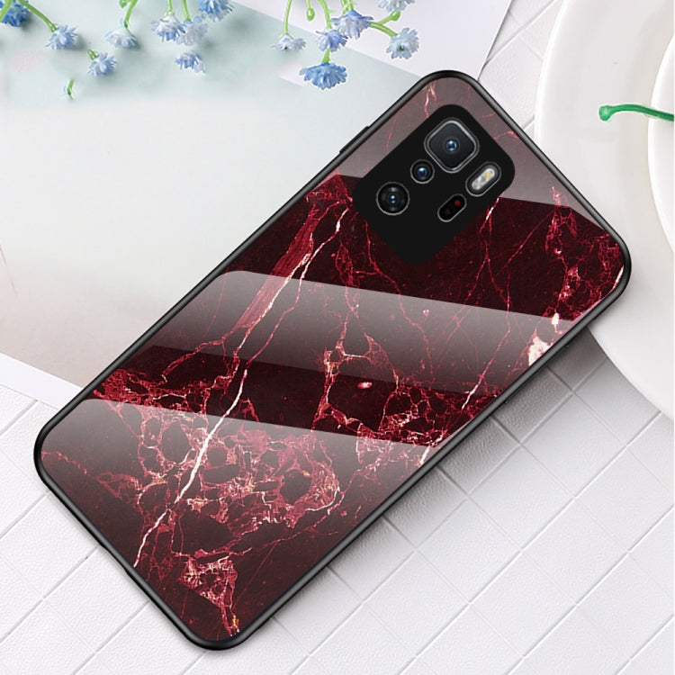 For Xiaomi Redmi Note 10 Pro 5G Marble Pattern Glass + TPU Protective Case