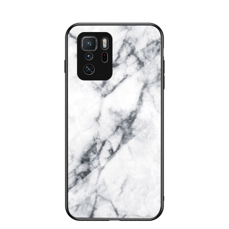 For Xiaomi Redmi Note 10 Pro 5G Marble Pattern Glass + TPU Protective Case