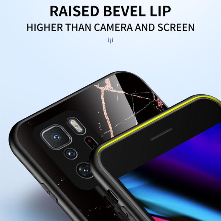 For Xiaomi Redmi Note 10 Pro 5G Marble Pattern Glass + TPU Protective Case