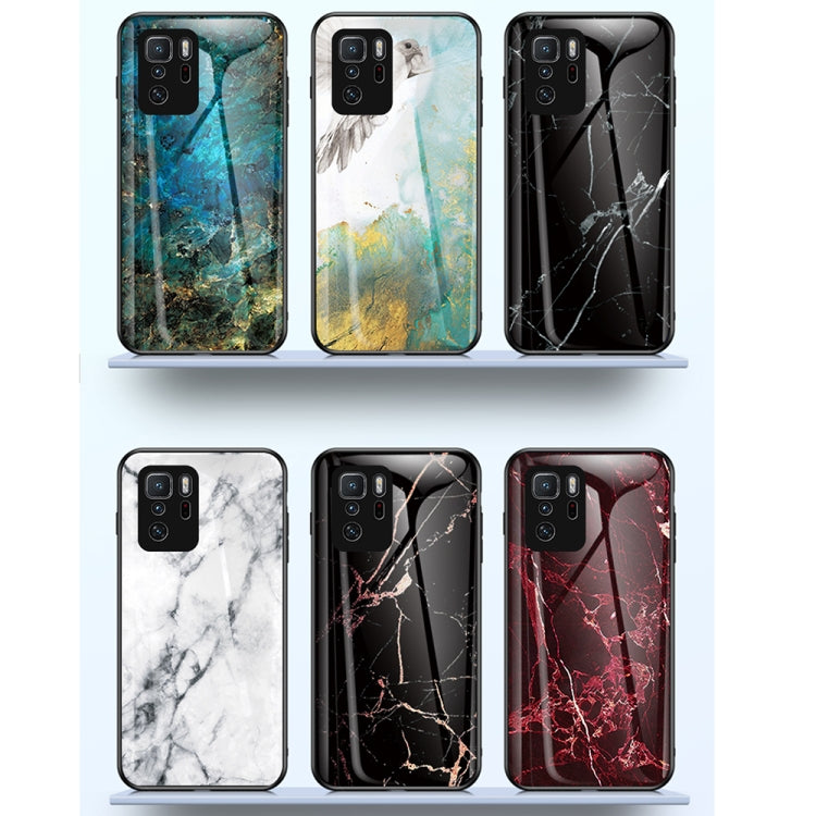 For Xiaomi Poco X3 GT Marble Pattern Glass + TPU Protective Case