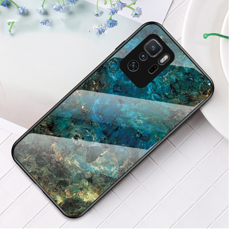 For Xiaomi Poco X3 GT Marble Pattern Glass + TPU Protective Case