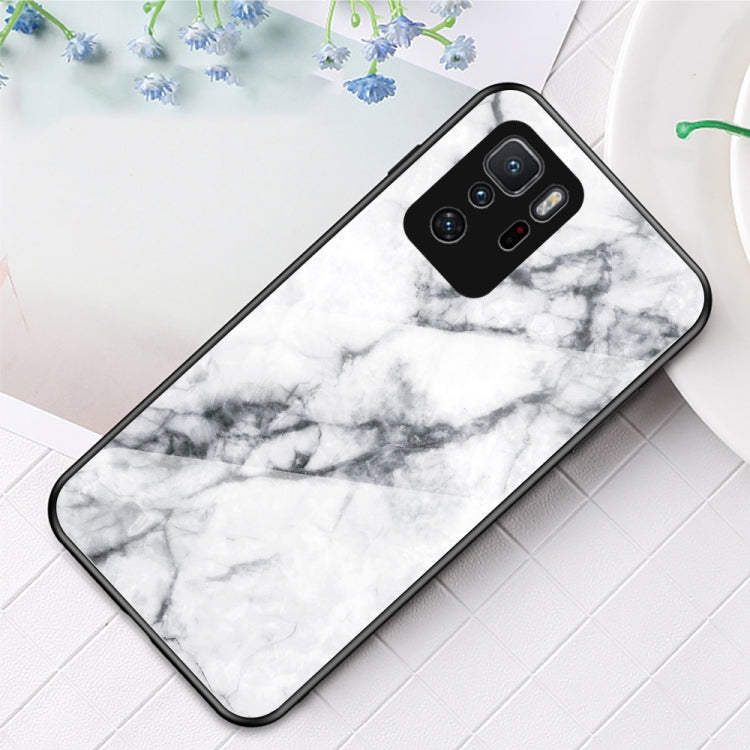 For Xiaomi Poco X3 GT Marble Pattern Glass + TPU Protective Case