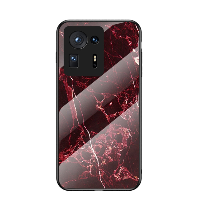 For Xiaomi Mi Mix 4 Marble Pattern Glass + TPU Protective Case