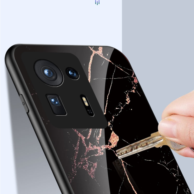 For Xiaomi Mi Mix 4 Marble Pattern Glass + TPU Protective Case