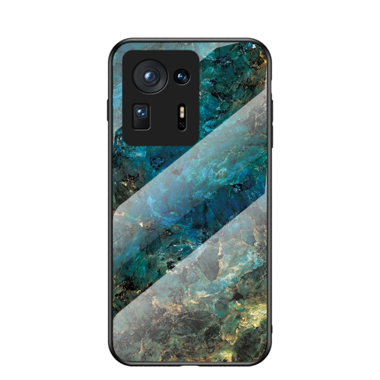 For Xiaomi Mi Mix 4 Marble Pattern Glass + TPU Protective Case