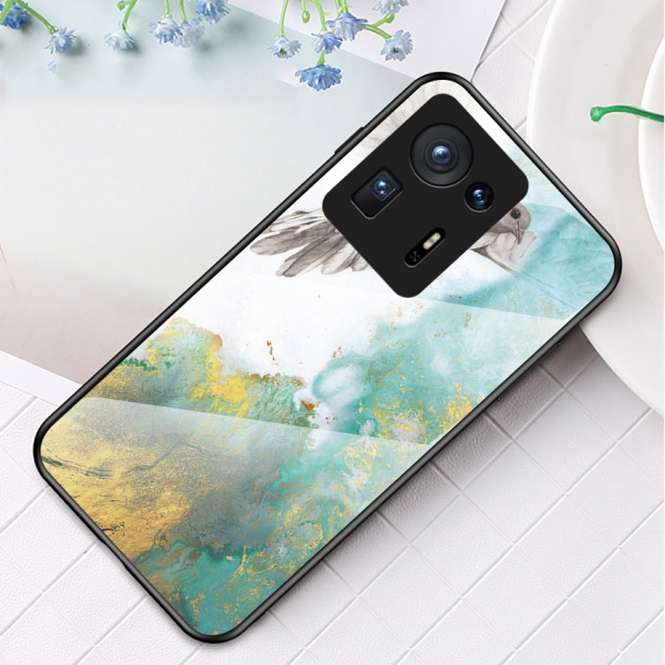 For Xiaomi Mi Mix 4 Marble Pattern Glass + TPU Protective Case