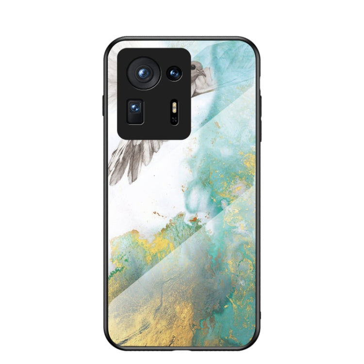 For Xiaomi Mi Mix 4 Marble Pattern Glass + TPU Protective Case