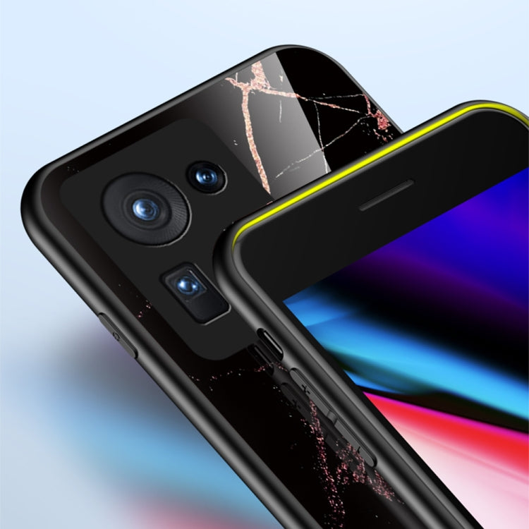 For Xiaomi Mi Mix 4 Marble Pattern Glass + TPU Protective Case