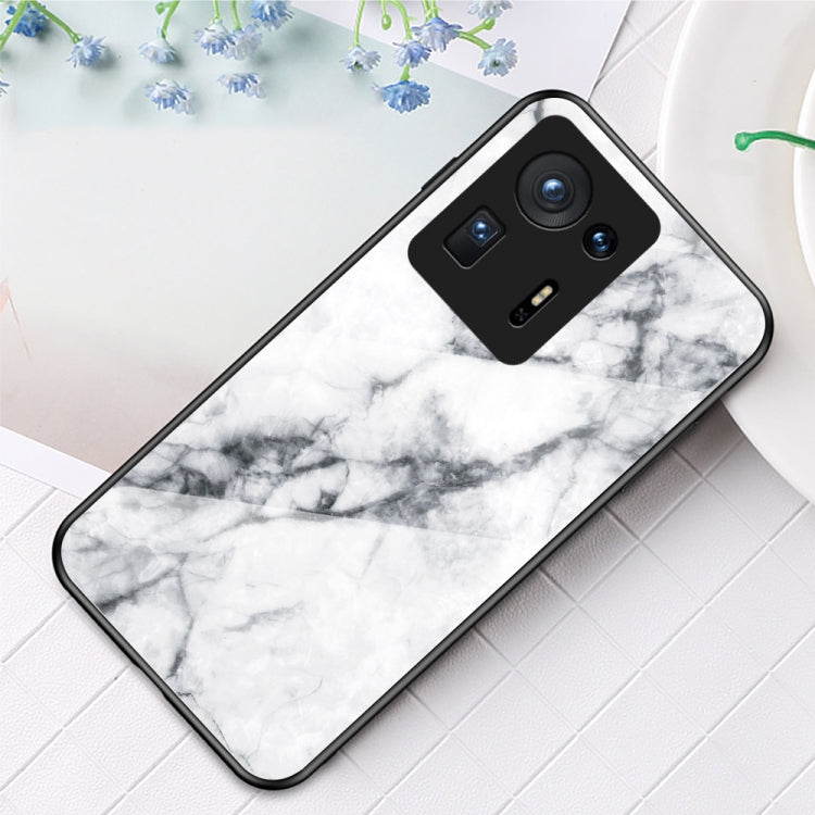 For Xiaomi Mi Mix 4 Marble Pattern Glass + TPU Protective Case