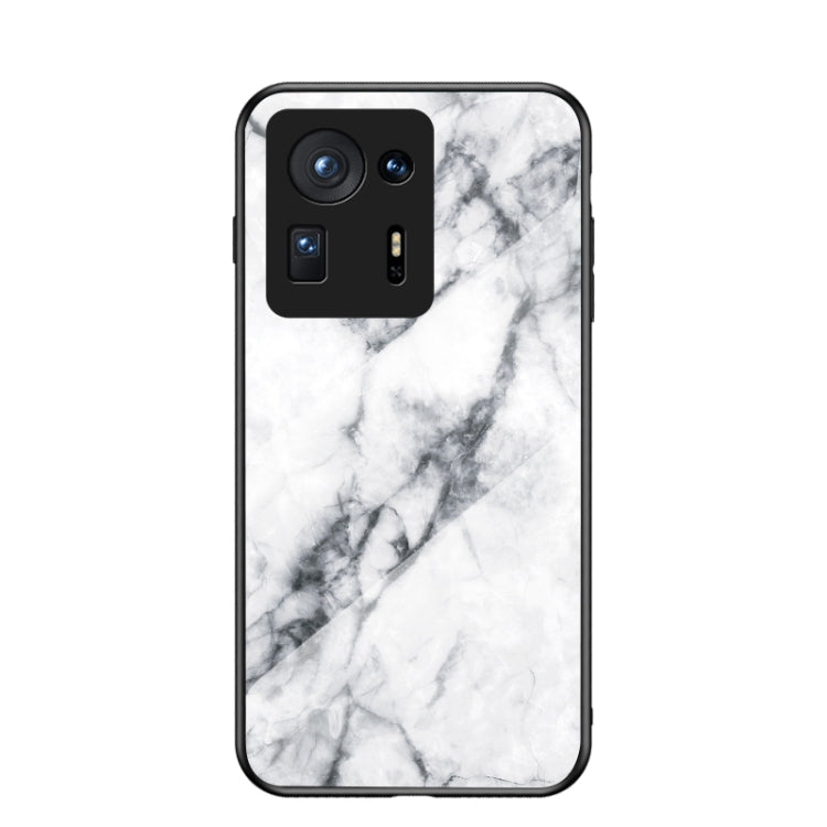 For Xiaomi Mi Mix 4 Marble Pattern Glass + TPU Protective Case