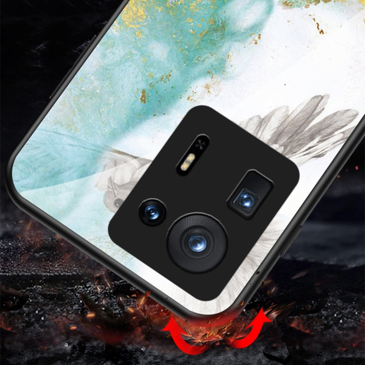 For Xiaomi Mi Mix 4 Marble Pattern Glass + TPU Protective Case