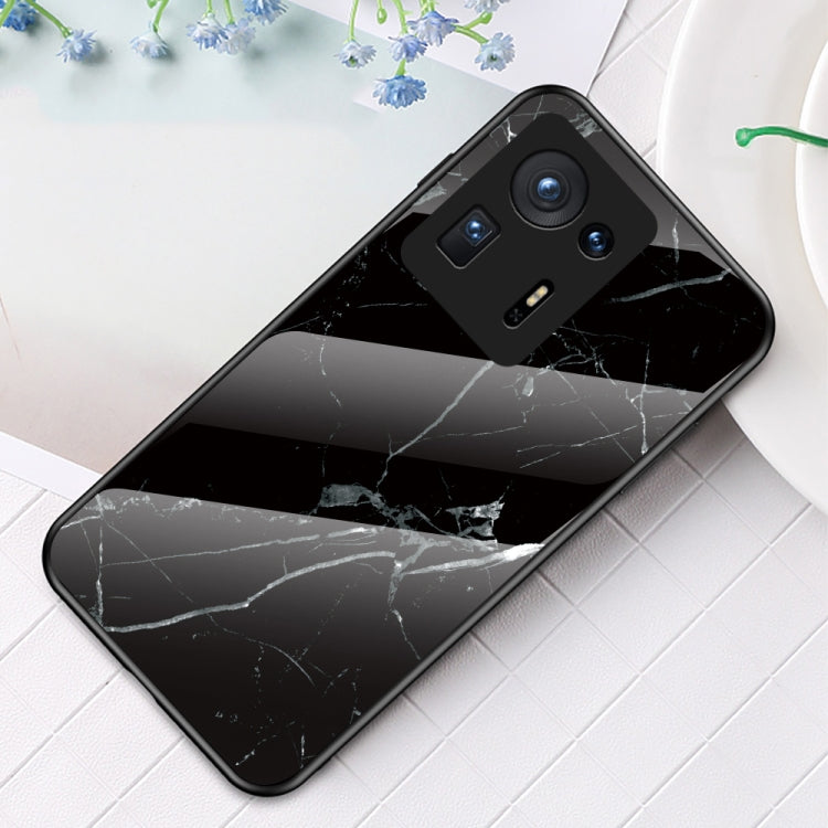 For Xiaomi Mi Mix 4 Marble Pattern Glass + TPU Protective Case