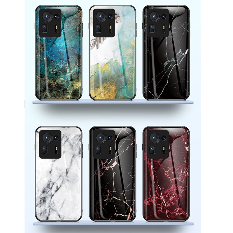 For Xiaomi Mi Mix 4 Marble Pattern Glass + TPU Protective Case