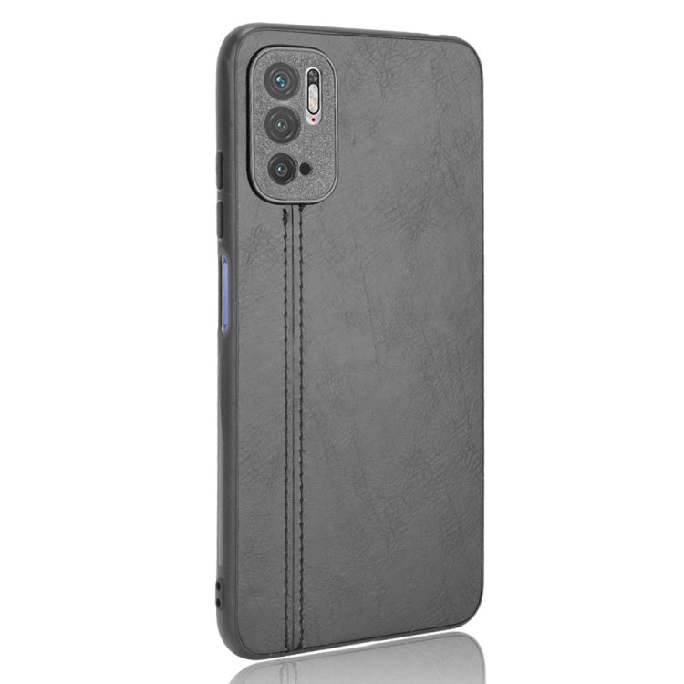 For Xiaomi Redmi Note 10T 5G / Note 10 5G Shockproof Sewing Cow Pattern Skin PC + PU + TPU Case