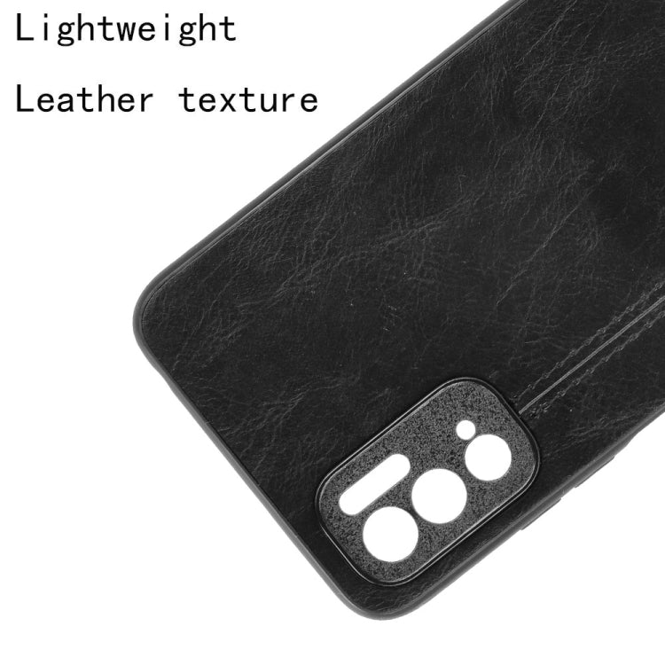 For Xiaomi Redmi Note 10T 5G / Note 10 5G Shockproof Sewing Cow Pattern Skin PC + PU + TPU Case