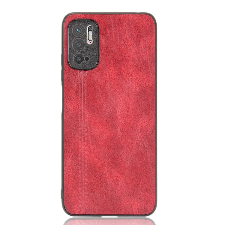 For Xiaomi Redmi Note 10T 5G / Note 10 5G Shockproof Sewing Cow Pattern Skin PC + PU + TPU Case