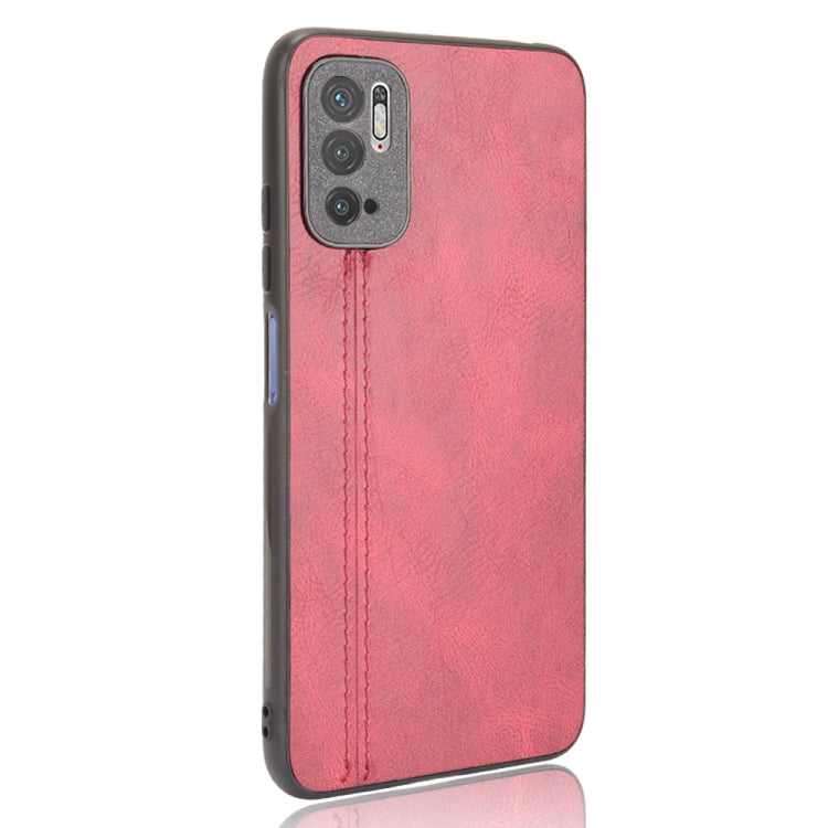 For Xiaomi Redmi Note 10T 5G / Note 10 5G Shockproof Sewing Cow Pattern Skin PC + PU + TPU Case