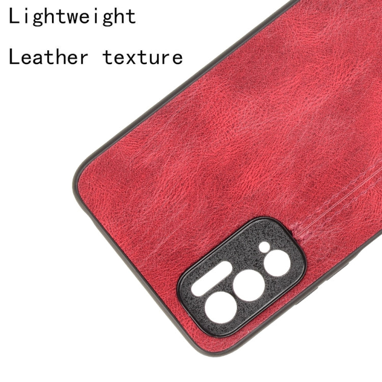 For Xiaomi Redmi Note 10T 5G / Note 10 5G Shockproof Sewing Cow Pattern Skin PC + PU + TPU Case