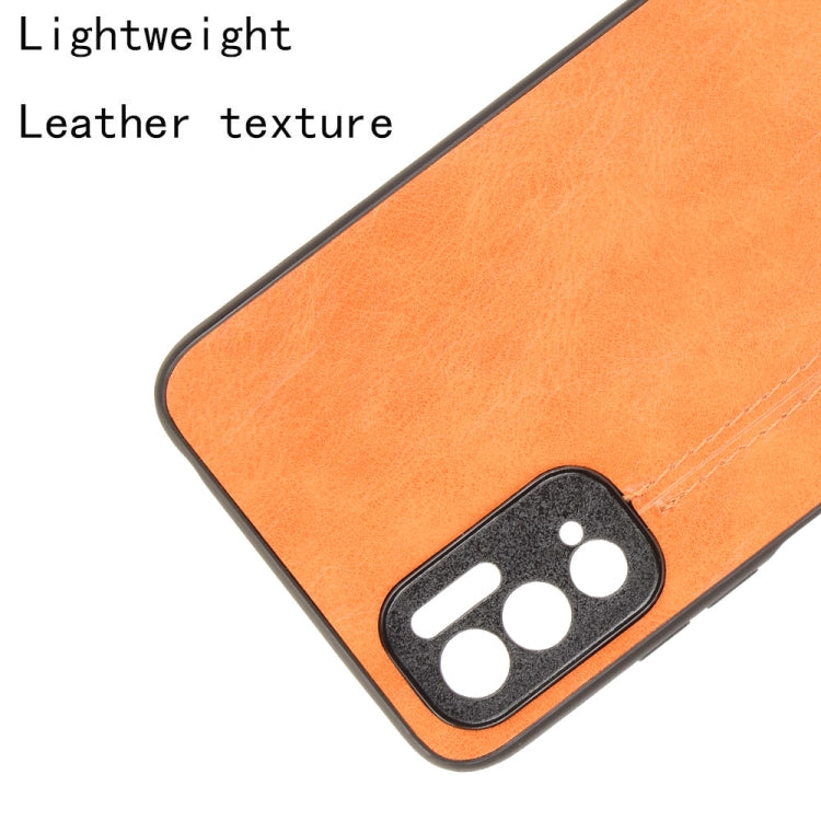 For Xiaomi Redmi Note 10T 5G / Note 10 5G Shockproof Sewing Cow Pattern Skin PC + PU + TPU Case