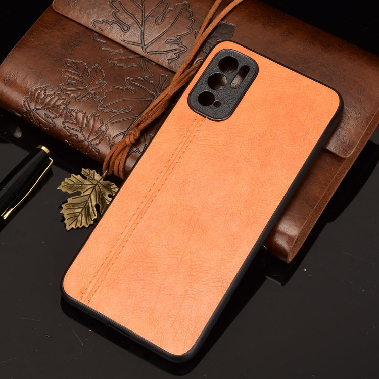 For Xiaomi Redmi Note 10T 5G / Note 10 5G Shockproof Sewing Cow Pattern Skin PC + PU + TPU Case