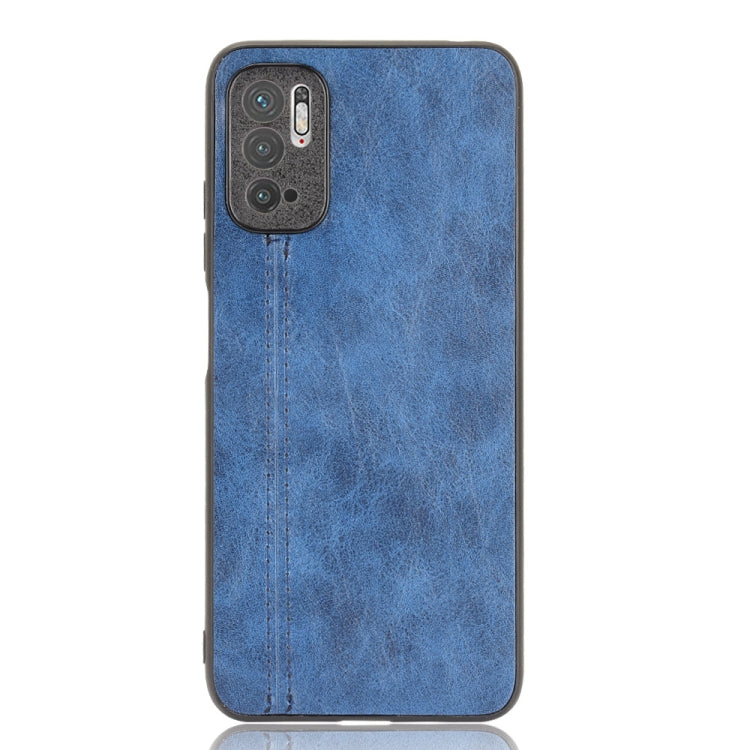 For Xiaomi Redmi Note 10T 5G / Note 10 5G Shockproof Sewing Cow Pattern Skin PC + PU + TPU Case