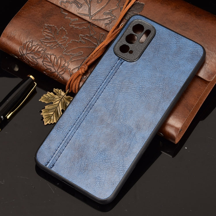 For Xiaomi Redmi Note 10T 5G / Note 10 5G Shockproof Sewing Cow Pattern Skin PC + PU + TPU Case