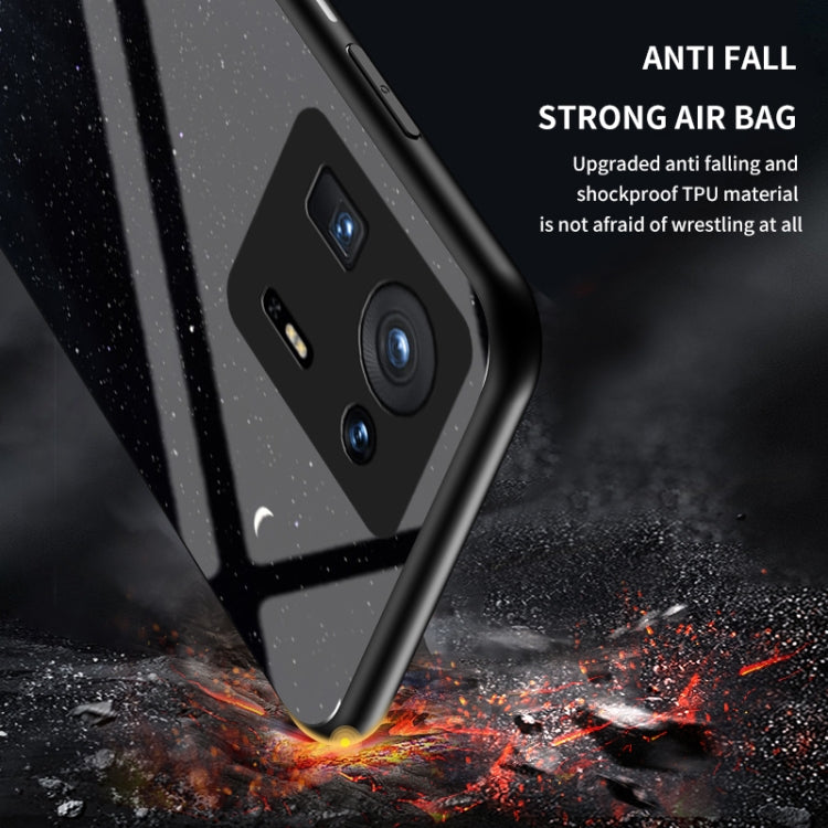 For Xiaomi Mi Mix 4 Starry Sky Painted Tempered Glass TPU Shockproof Protective Case