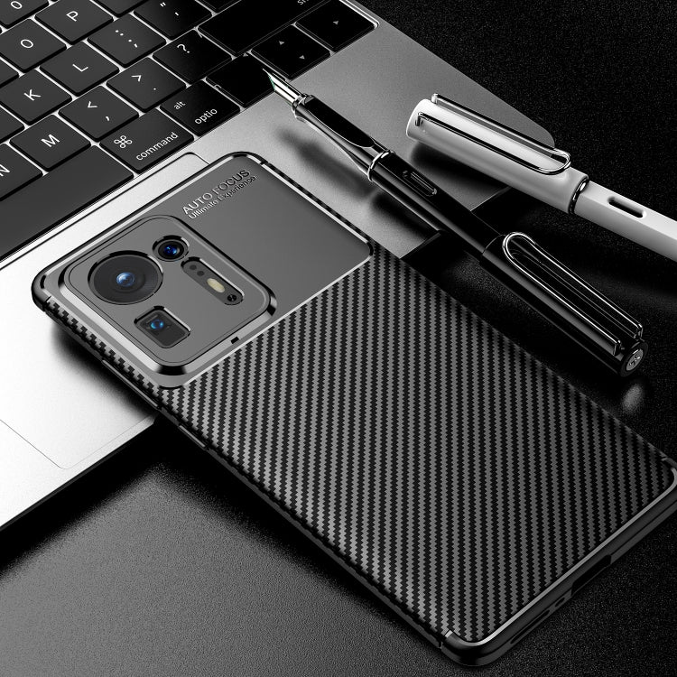 For Xiaomi Mi Mix 4 Carbon Fiber Texture Shockproof TPU Case