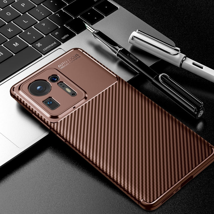 For Xiaomi Mi Mix 4 Carbon Fiber Texture Shockproof TPU Case