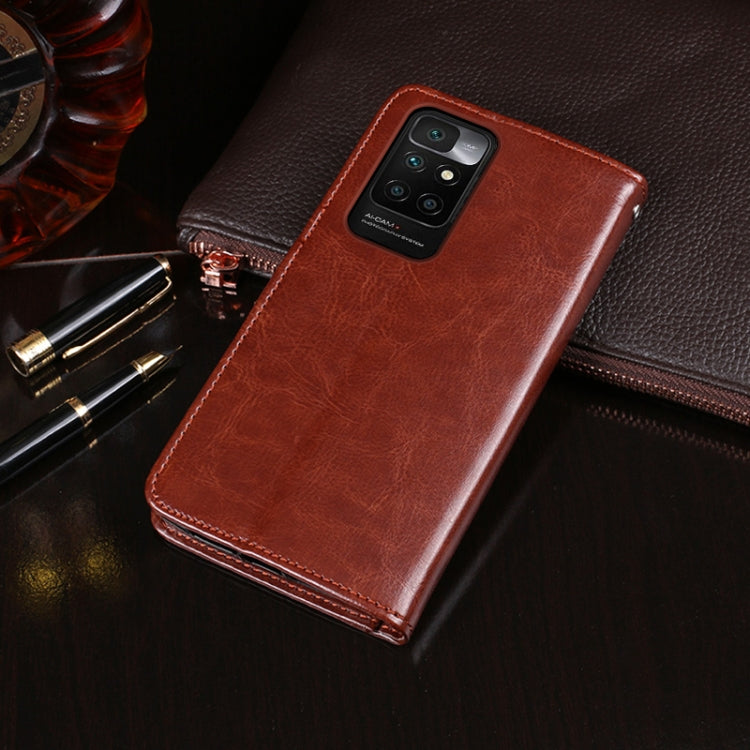 idewei Crazy Horse Texture Horizontal Flip Leather Case with Holder & Card Slots & Wallet For Xiaomi Redmi 10