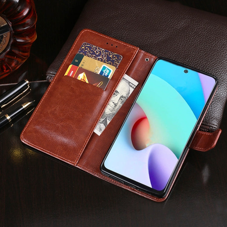 idewei Crazy Horse Texture Horizontal Flip Leather Case with Holder & Card Slots & Wallet For Xiaomi Redmi 10