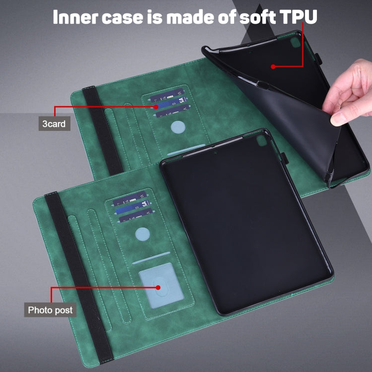 For Xiaomi Pad 5 Pro / Pad 5 Peacock Embossed Pattern TPU + PU Horizontal Flip Leather Case with Holder & Card Slots & Wallet & Sleep / Wake-up Function